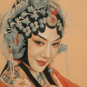 Portrait of Beijing Opera actresses Drawing