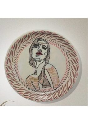 Handmade tray painting
