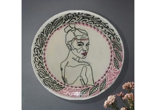 Handmade tray painting