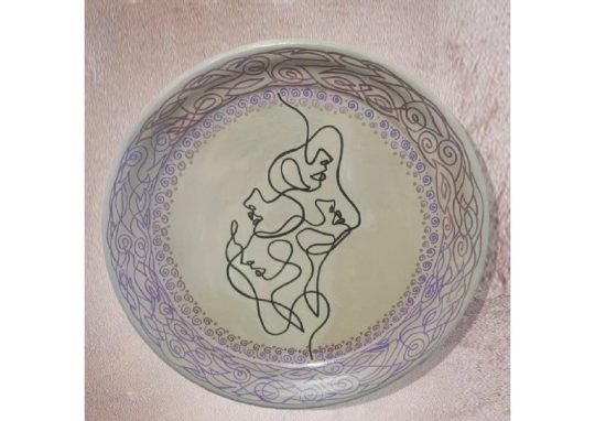 Handmade tray painting