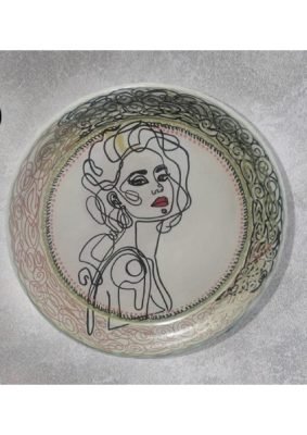 Handmade tray painting