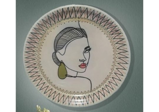Handmade tray painting